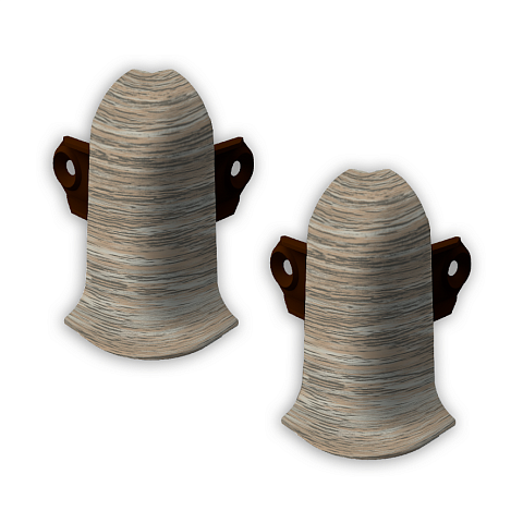 Соединитель Лексида Угловой нар. с держателем 215 Дуб снежный (фото 1)