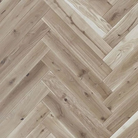 Polarwood Herringbone Дуб АНТАРКТИКА HB "Англ. ёлка", сорт. Робуст, масло, брашир., фаска 4V, 1-полосный (фото 1)