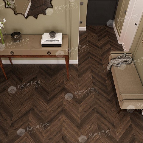 Alpine Floor SPC Chevron Alpine ECO 18-12 Дуб Мокка 4V 43кл (фото 3)
