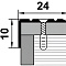 Порожки (Русский профиль) Профиль угловой 24 мм/ Дуб аляска 24х10мм x 0.9м (миниатюра фото 2)