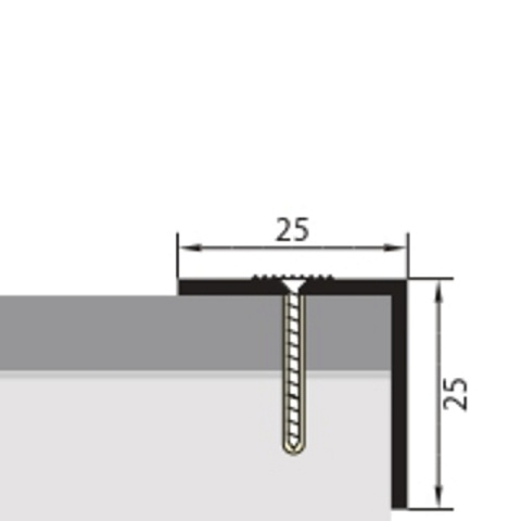 Порожки (Русский профиль) Профиль угловой 25 мм/ Дуб аляска 25х25мм x 0.9м (фото 2)