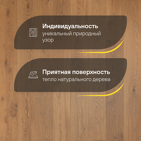 Crownwood Прайм 14мм Дуб Карамель Тренд однополосный матовый лак с фаской (фото 3)